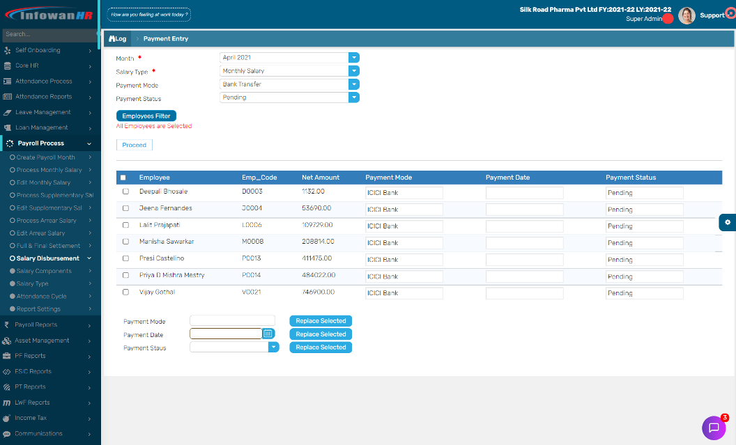Payout and Disbursement
