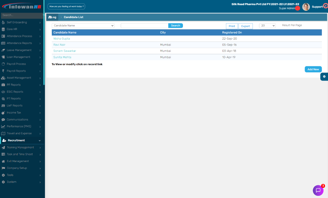 Recruiter assignment
